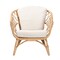 Baxton Studio Feya Modern Bohemian Natural Brown Antique Rattan Armchair 222-12696-ZORO - alternate 2